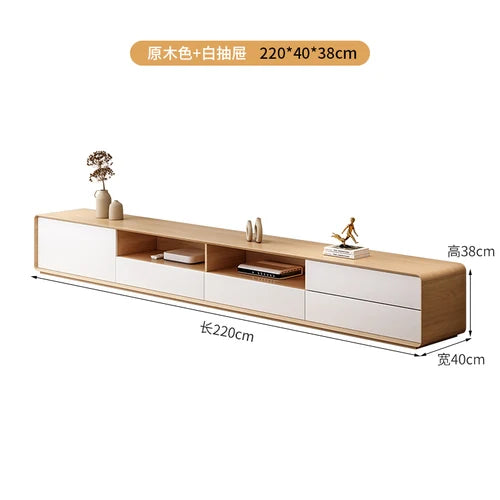 HYP Simple TV Cabinet Coffee Table Combination Nordic Set Modern Living Room Floor Cabinet Large and Small Apartment Type