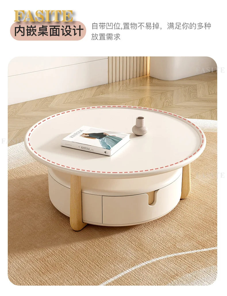 Cream style floor-to-ceiling modern simple living room home small apartment French coffee table combination