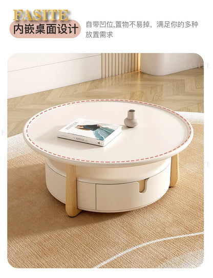 Cream style floor-to-ceiling modern simple living room home small apartment French coffee table combination