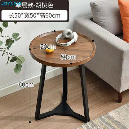 JOYLIVE Tea Table Simple Modern Sofa Side Table Household Round Double-layer Side Table 2022 New Dropshipping