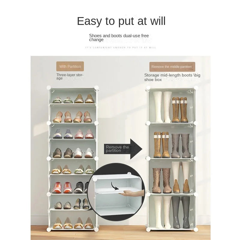 Shoe Rack Storage Cabinet Simple Household Small Entrance Modern Dormitory Home Furniture Living Room Shoes Organizer Cupboards