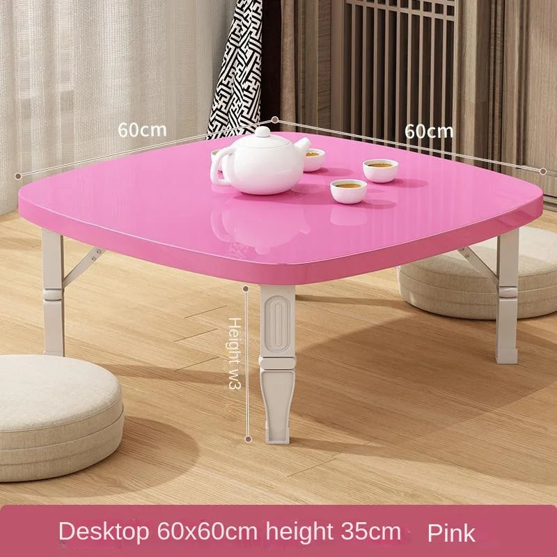 Furniture For Home Folding Household Small Tea Coffee Square Tables Simple Dining Carpet Tatami Bed Desk Balcony Computer Table