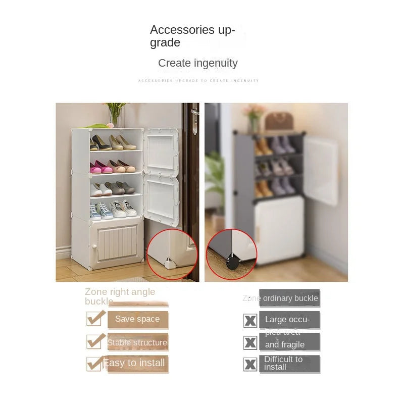 Shoe Rack Storage Cabinet Simple Household Small Entrance Modern Dormitory Home Furniture Living Room Shoes Organizer Cupboards
