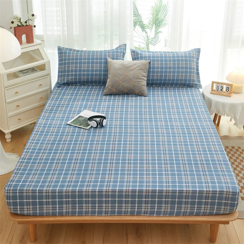 Yaapeet Home Textile Cartoon Blue Whale Bedding Fitted Sheet King Queen Single Size Boy Girl Kid Bed Mattress Cover Protector
