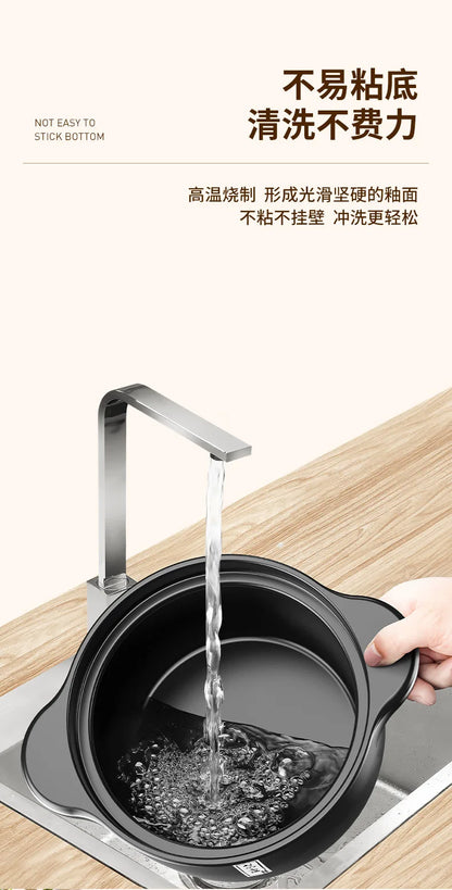 Chinese High Temperature Resistant Household Casserole Cooking Pot Cookware Set Ceramic Hot Pot Food Warmer 1-6L