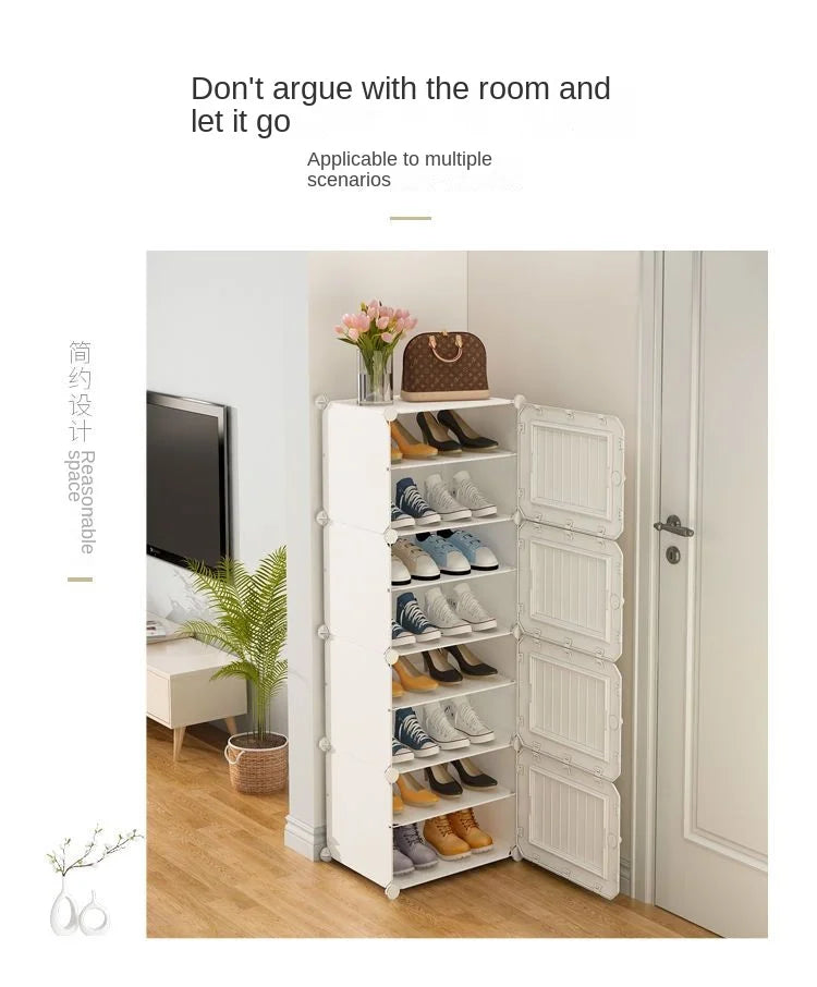 Shoe Rack Storage Cabinet Simple Household Small Entrance Modern Dormitory Home Furniture Living Room Shoes Organizer Cupboards