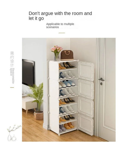 Shoe Rack Storage Cabinet Simple Household Small Entrance Modern Dormitory Home Furniture Living Room Shoes Organizer Cupboards