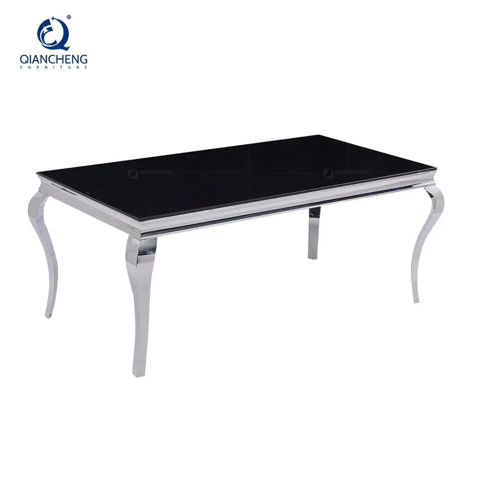 Dining Table Light Luxury Marble Dining Table and Chair Combination Modern Simple Stainless Steel Dining Tab