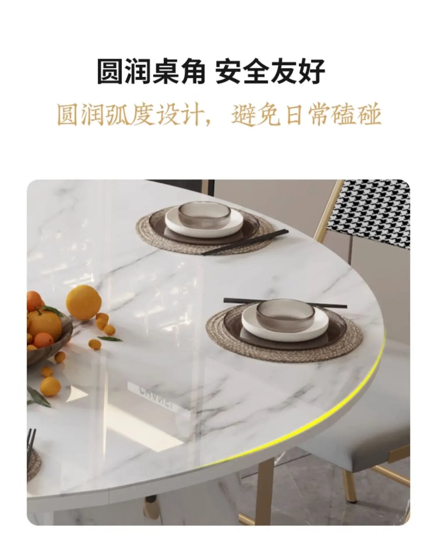 1.4 and 1.6 M Rectangular Folding Table Small Apartment Dining Table Multi-Functional Retractable Dining Table and Chair