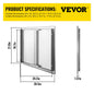 Stainless Steel BBQ Cabinet Access Door W/ Recessed Handle for Indoor/Outdoor Kitchen, BBQ Island, Kitchen Sink, Fireplace