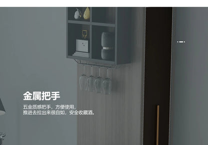 Pqf Retractable Bar Table against the Wall Family Living Room Partition Integrated