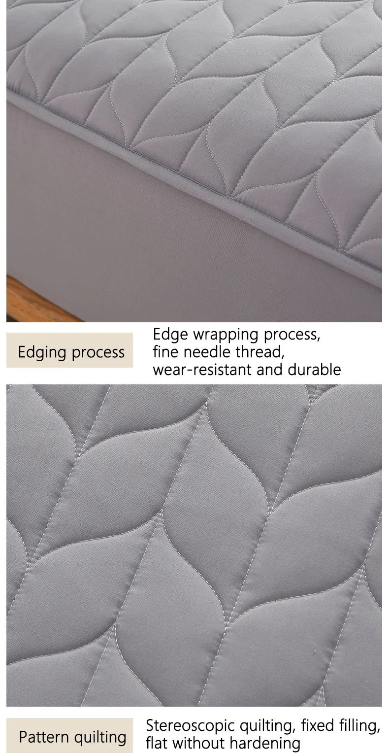 Cotton Thicken Quilted Mattress Cover Anti-bacterial Mattress Protector Topper Pad Soft Fitted Sheet Not Including Pillowcase