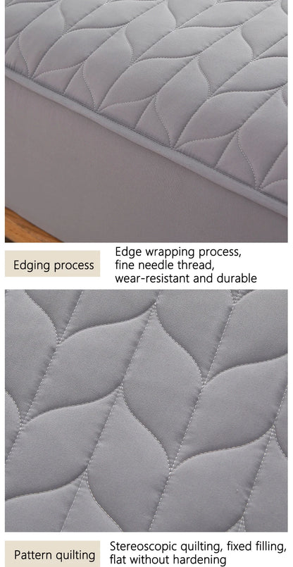 Cotton Thicken Quilted Mattress Cover Anti-bacterial Mattress Protector Topper Pad Soft Fitted Sheet Not Including Pillowcase