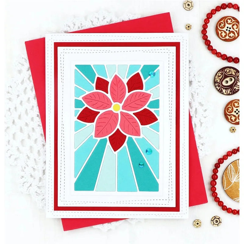 New Hot Selling Christmas Rectangle Frame Series Metal Cutting Die Scrap Book Stamps/photo Albums Decorative Embossed Diy Handma