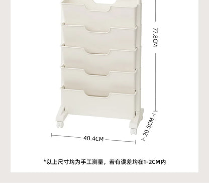 Classroom Desk Storage Shelf Sub-study Movable Large-capacity Bookshelf Children's Room Book Storage Artifact