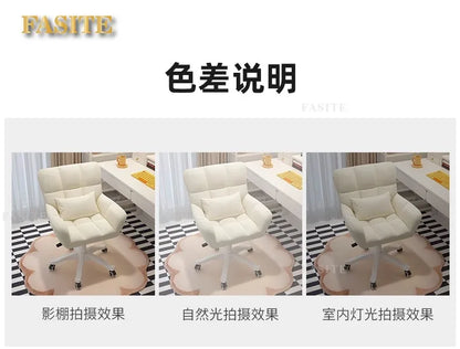 Comfortable and long-lasting computer chair, home backrest, study desk chair, girl bedroom makeup chair