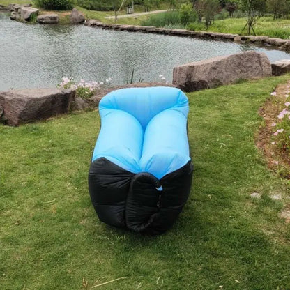 Outdoor Portable Air Sofa Lazy Inflatable Bed Air Mattress Single Person Sleeping Bag Lunch Bed Fast Inflatable Seatings