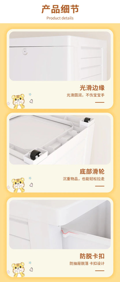 78 wide thickened plastic drawer storage cabinet, baby children's wardrobe, toys, multi-layer storage cabinet, chest of drawers