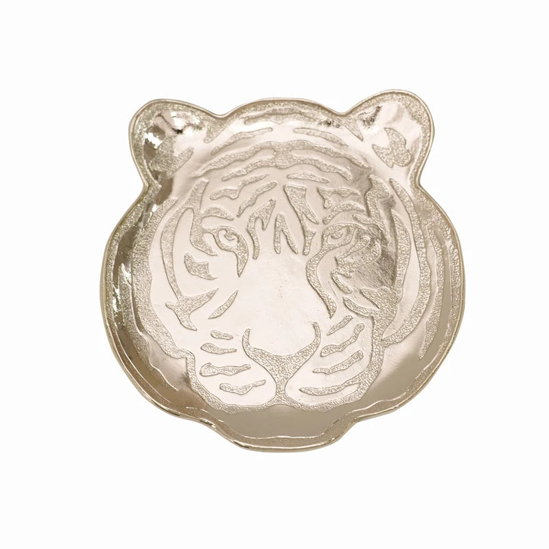 Nordic Metal Storage Tray Light Luxury Tiger Head Shape Jewelry Organizer Dresser Simplicity Aromatherapy Trays Home Decoration