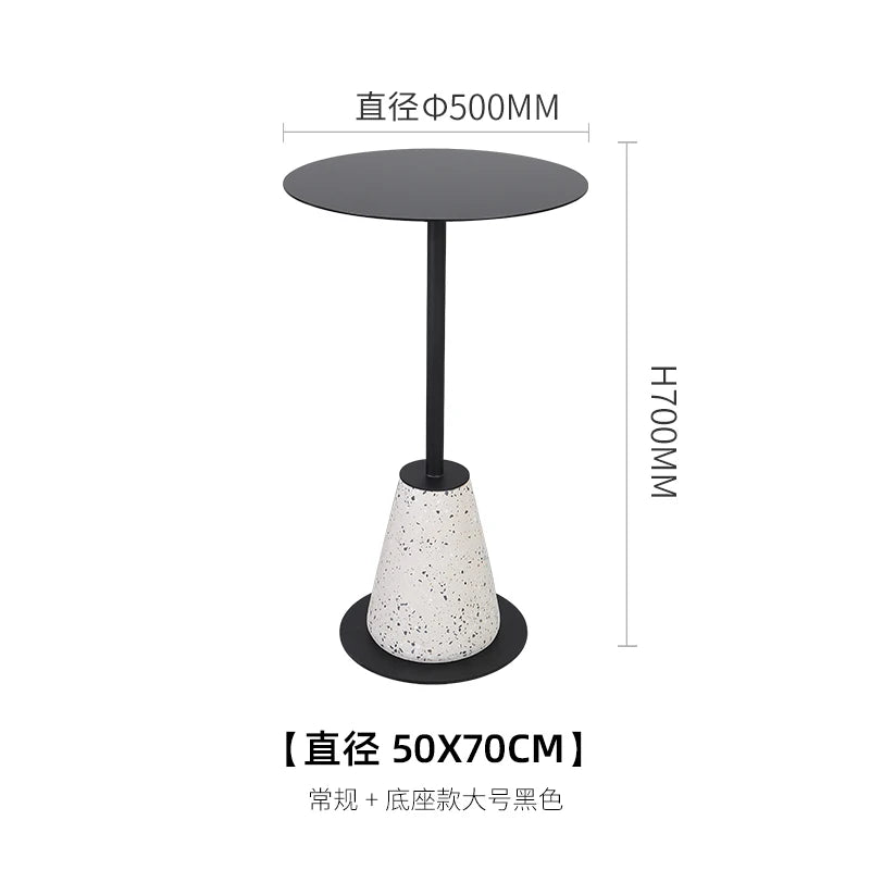 Milk Tea Shop Cement Side Table Simple Modern Concrete Side Table Designer Living Room Nordic Heytea Coffee Shop Round Table