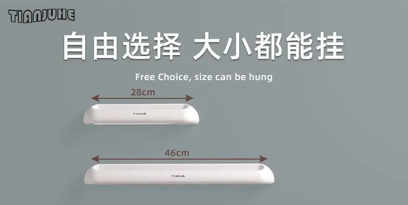 Hand Towel Bar Self Adhesive Wall Mounted Bathroom Towel Holder Kitchen Dishcloth Storage Rod ABS Material