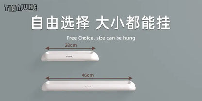 Hand Towel Bar Self Adhesive Wall Mounted Bathroom Towel Holder Kitchen Dishcloth Storage Rod ABS Material