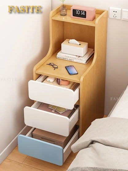 Bedside table, simple modern small ultra narrow storage cabinet, simple bedside storage rack
