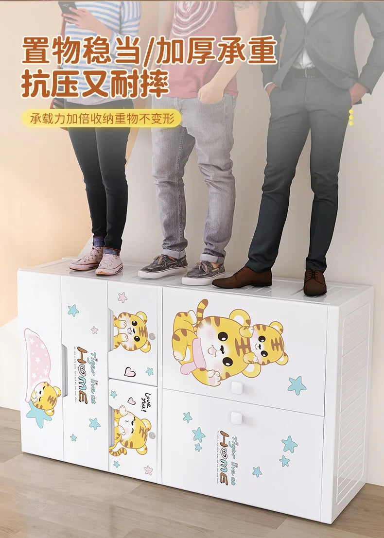 78 wide thickened plastic drawer storage cabinet, baby children's wardrobe, toys, multi-layer storage cabinet, chest of drawers