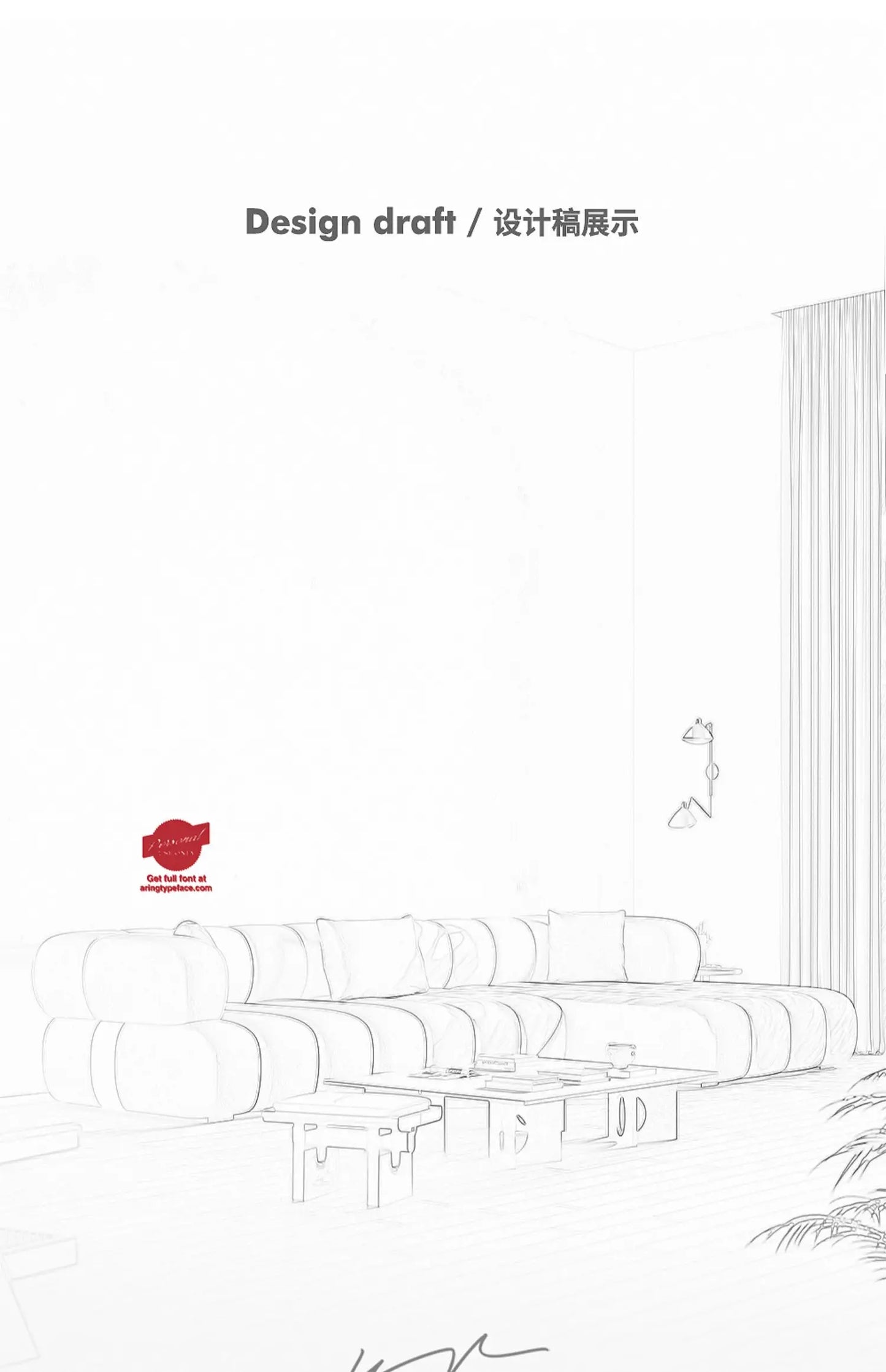 Fabric Sofa Creative Living Room Corner Large Apartment Home