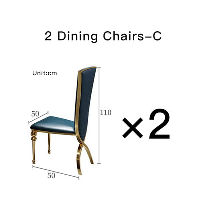 Luxury White Marble Dining Table And Chair Combination Rectangular Household Italian Type Large Concise Mesa Modern Furniture
