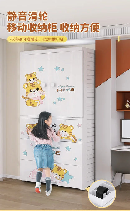 78 wide thickened plastic drawer storage cabinet, baby children's wardrobe, toys, multi-layer storage cabinet, chest of drawers