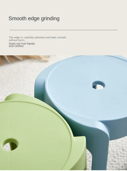 Dining Chairs Thickening Backrest Nordic Chair Plastic Stool Rotundity Stackable Modern Furniture Nordic Chair