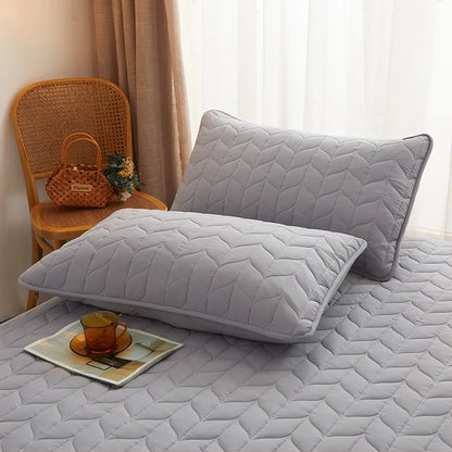 Cotton Thicken Quilted Mattress Cover Anti-bacterial Mattress Protector Topper Pad Soft Fitted Sheet Not Including Pillowcase