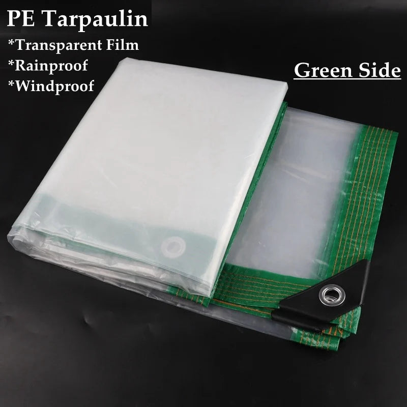 New Transparent PE Tarp Gazebo Canopy Awnings Outdoor Garden Succulent Plants Rainproof Cloth Keep Warm Tarpaulin