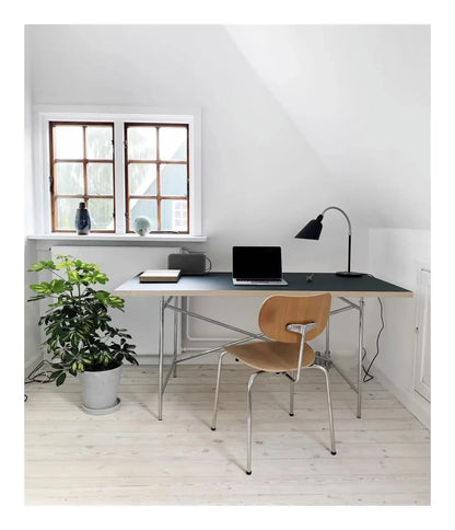 DPstudio vintage simple desk, stainless steel rectangular dining table, blogger, same conference table Bauhaus