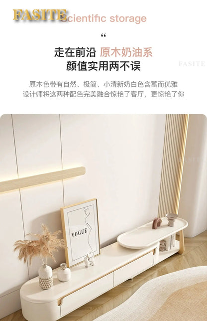 Cream style floor-to-ceiling modern simple living room home small apartment French coffee table combination