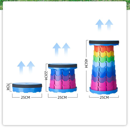 Portable Folding Stool Lightweight Plastic Subway Queuing Chair And Outdoor Camping Fishing with Carry Bag Telescopic Stool