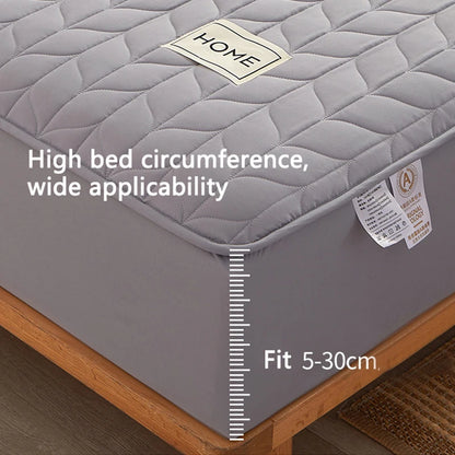 Cotton Thicken Quilted Mattress Cover Anti-bacterial Mattress Protector Topper Pad Soft Fitted Sheet Not Including Pillowcase