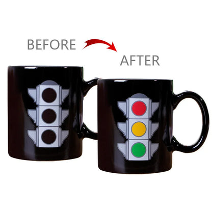 Creative Battery Magic Mug Positive Energy Color Changing Cup Ceramic Discoloration Coffee Tea Milk Mugs Novelty Gifts 12 style