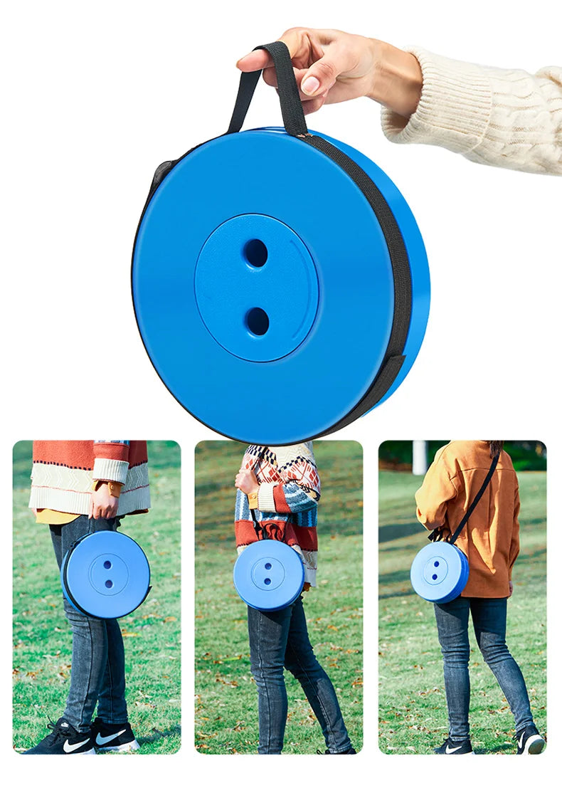 Portable Folding Stool Lightweight Plastic Subway Queuing Chair And Outdoor Camping Fishing with Carry Bag Telescopic Stool