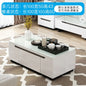 Tea table, dining table, multifunctional lifting and folding, simple modern living room, creative tempered glass coffee table