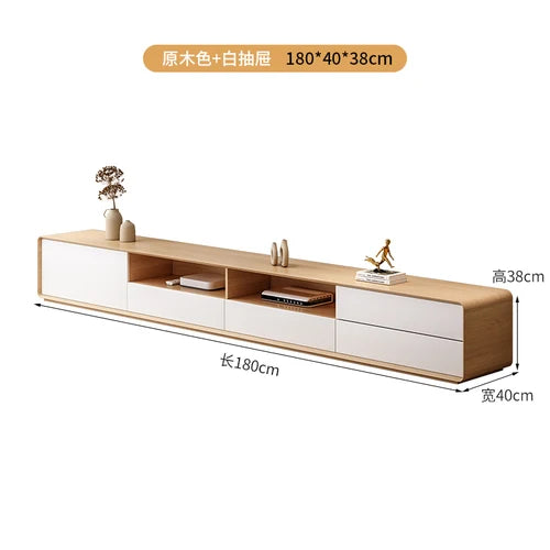 HYP Simple TV Cabinet Coffee Table Combination Nordic Set Modern Living Room Floor Cabinet Large and Small Apartment Type
