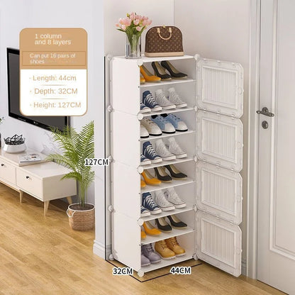 Shoe Rack Storage Cabinet Simple Household Small Entrance Modern Dormitory Home Furniture Living Room Shoes Organizer Cupboards
