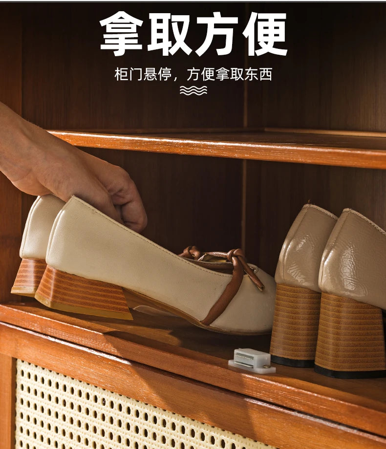 Wooden Horse Man Shoe Rack Shoe Cabinet Home Door outside Simple Storage Dormitory Economical Indoor Beautiful Bedroom Dustproof