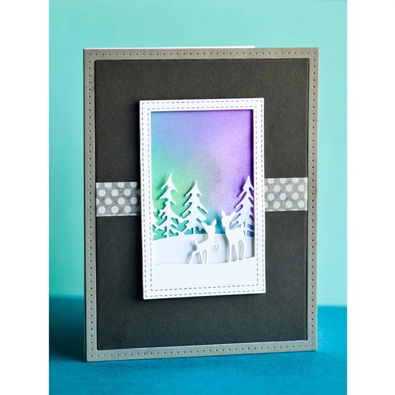 New Hot Selling Christmas Rectangle Frame Series Metal Cutting Die Scrap Book Stamps/photo Albums Decorative Embossed Diy Handma