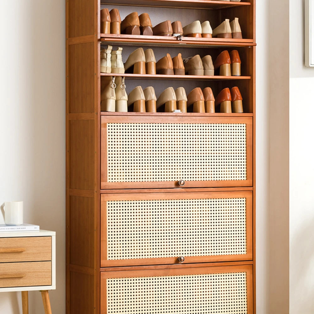 Wooden Horse Man Shoe Rack Shoe Cabinet Home Door outside Simple Storage Dormitory Economical Indoor Beautiful Bedroom Dustproof