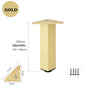 4PCS Furniture Leg Aluminum Triangular Square Sofa Leg with Screw Thickening Metal Furniture Feet Bathroom Cabinet Coffee Table