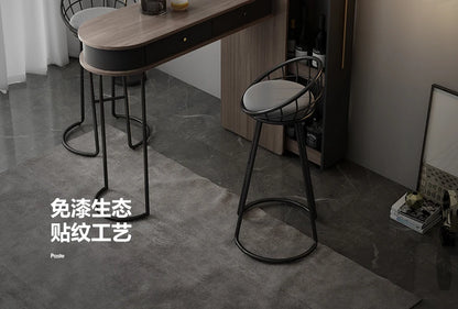 Pqf Retractable Bar Table against the Wall Family Living Room Partition Integrated