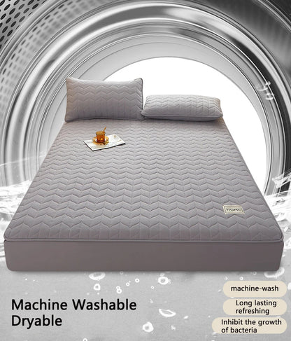 Cotton Thicken Quilted Mattress Cover Anti-bacterial Mattress Protector Topper Pad Soft Fitted Sheet Not Including Pillowcase