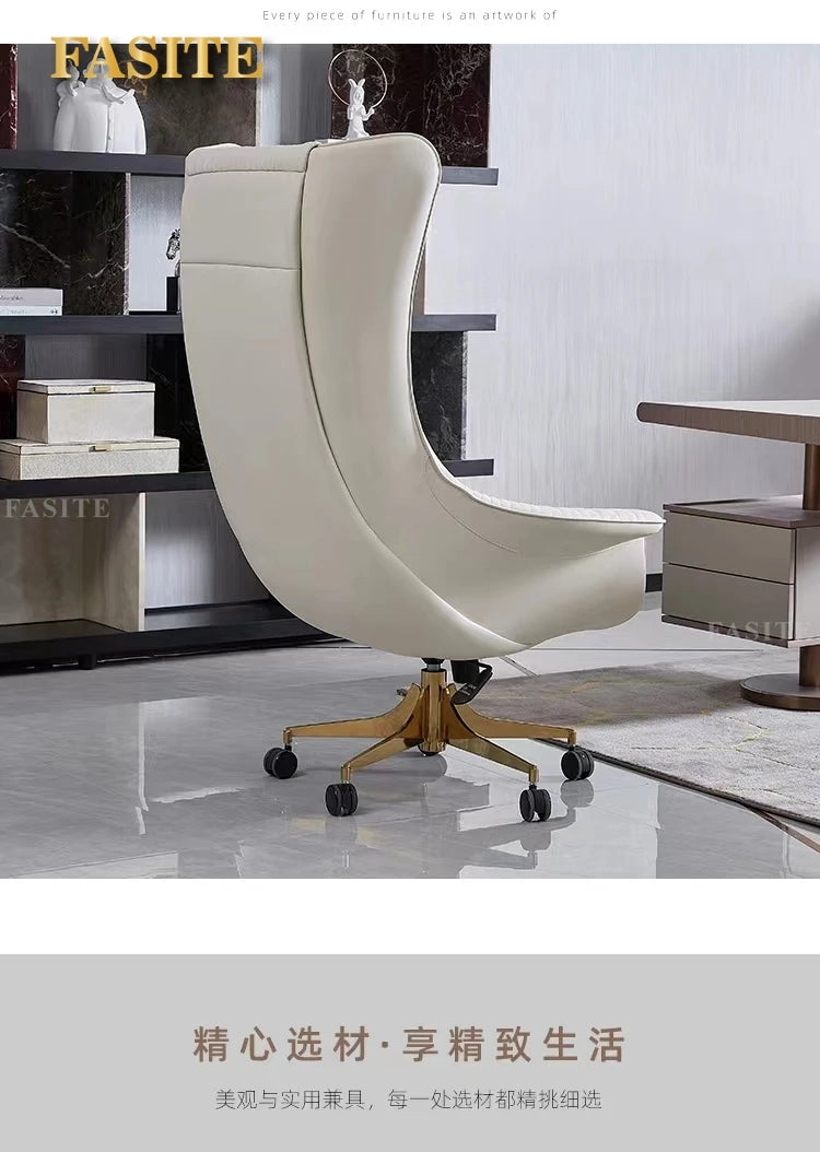 Yenstone Modern Luxury Comfort Lifted Chair Office Office Desk and Chair Giorgetti Light Luxury Computer Desk Boss Manager Chair